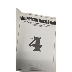 Vintage American Rock & Roll Volume 4 Sheet Music Songbook Hardcover
